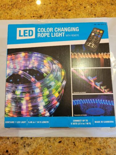 Led Color Changing 18ft Rope Light With Remote Led Lighting Ebay