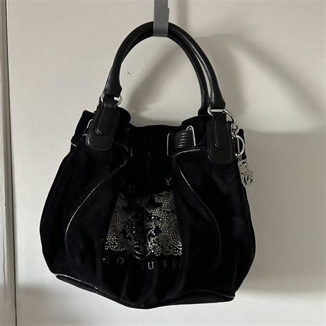 Black Velour Juicy Couture Tote Bag Vintage Has A Depop