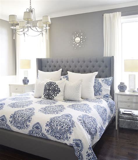 Furniture Bedrooms Gray And Blue Master Bedroom