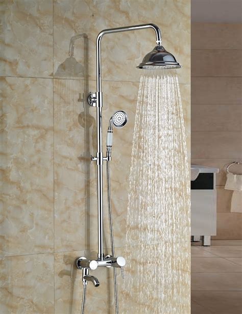 Wholesale And Retail Wall Mounted Chrome Finish Brass Bathroom Rain