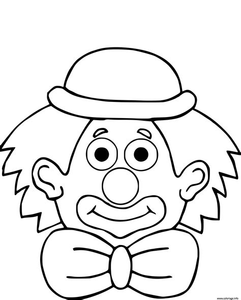 Coloriage Clown Facile Maternelle Dessin Clown à imprimer