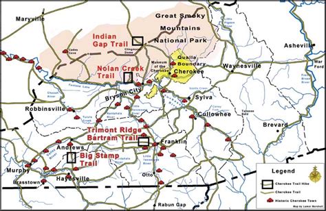 Cherokee Indians Trail Of Tears Map