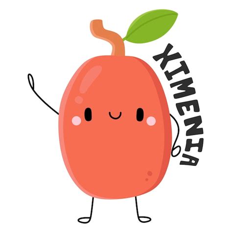 Premium Vector Cute Fruits And Veggies Cartoon Character Ximenia