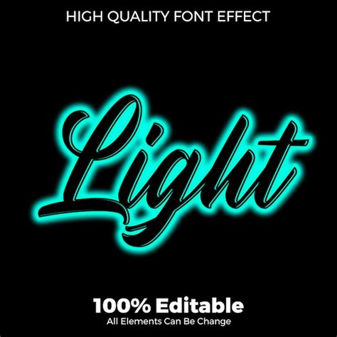 Premium Vector Script With Neon Text Style Editable Font Effect