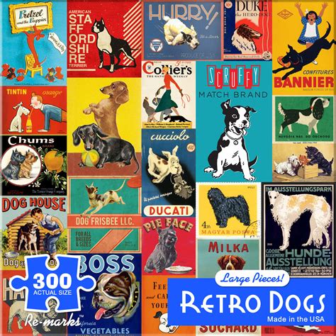 Retro Dogs 300 Pieces Re Marks Puzzle Warehouse