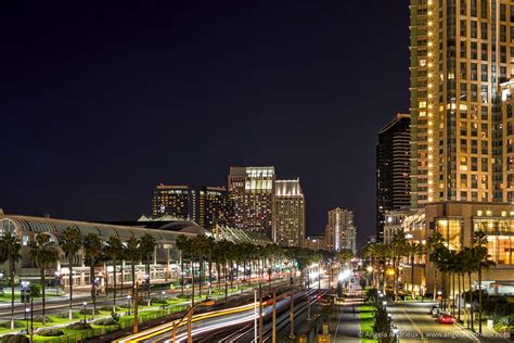 Downtown Night San Diego Ca Angela Andrieux Photography Fine