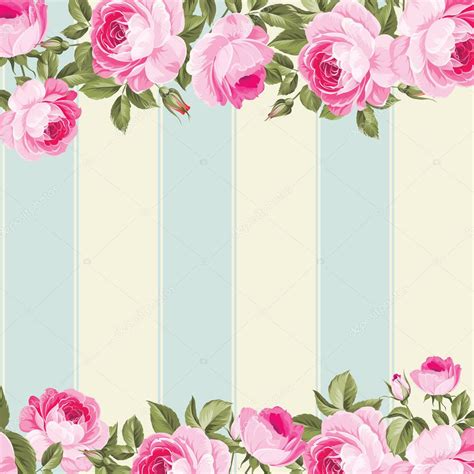 Ornate Pink Flower Border — Stock Vector © Kotkoa 170639542