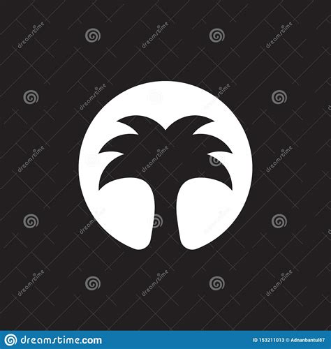 Arabian Night Palm Date Tree Logo Vector Stock Vector Illustration Of