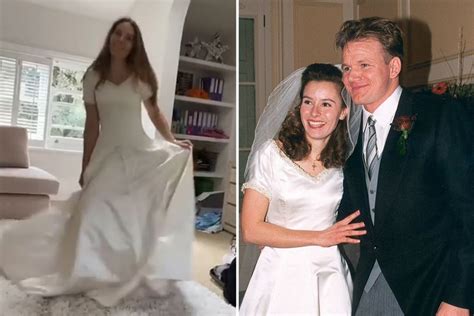 Gordon Ramsays Wife Tana Slips Back Into Wedding Dress She First Wore