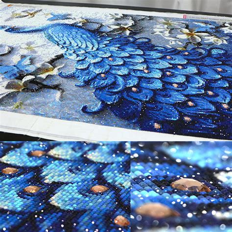 Large Blue Peacock | 5D Diamond Painting Kits | OLOEE
