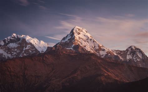 Three Mountains Covered With Snow Macbook Pro Wallpaper Download