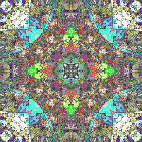 Abstract Symmetry Of Colors Digital Art By Phil Perkins