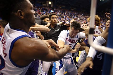 Kansas Basketball Fight Massive Brawl Mars Ending Vs Kansas State