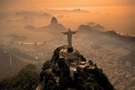 Photographie Dart Dune Vue Aérienne Du Corcovado à Rio Au Brésil