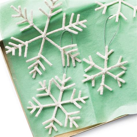 Pipe Cleaner Snowflake Ornaments Martha Stewart
