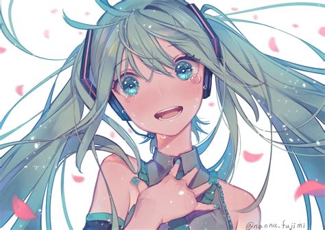 Sad Anime Girl Blue Eyes Hair Vocaloid Characters Wallpaper X The