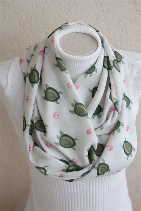 Turtle good luck keepsake, diy gift kit, flat box, hand painted, organza bag, turtle card, tag & string, travel gift, moving gift, lucky. Sea Turtle Scarf Save The Ocean Infinity Scarf Sea Turtle ...