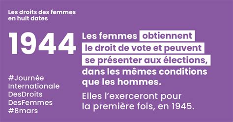 Les droits des femmes en 8 dates clés Mairie de Romainville