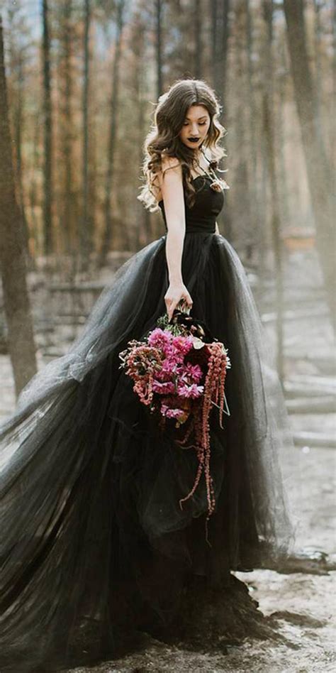 27 Beautiful Black Wedding Dresses That Will Strike Your Fancy