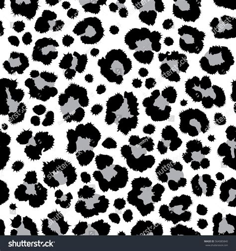 Texture Repeating Seamless Pattern Snow Leopard Jaguar White Leopard Image Vector White Leopard