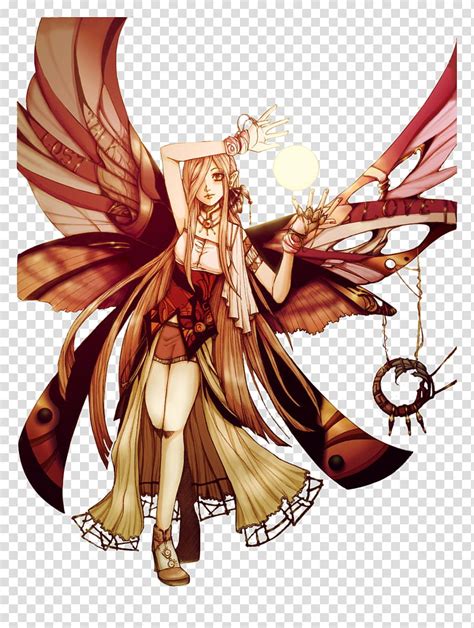 Free Download Fairies Female Anime Character With Red Wings
