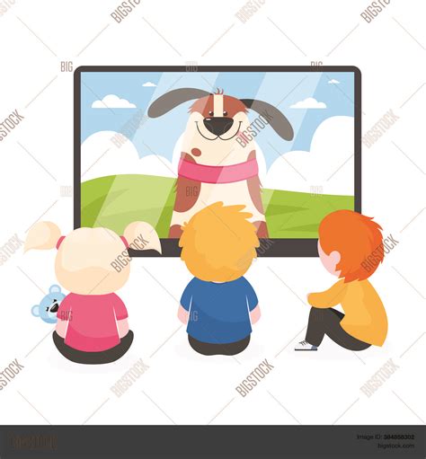 Children Watching Tv Vector And Photo Free Trial Bigstock