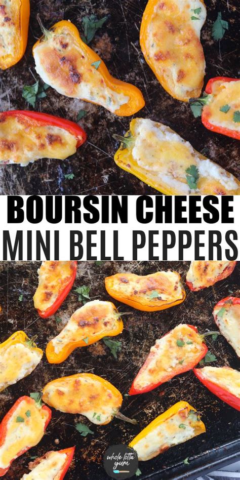 Boursin Stuffed Mini Sweet Peppers | Recipe | Stuffed peppers, Stuffed mini peppers, Stuffed ...