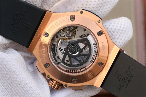 V6 Factory Replica Hublot Big Bang Rose Gold Watch With Black Ceramic