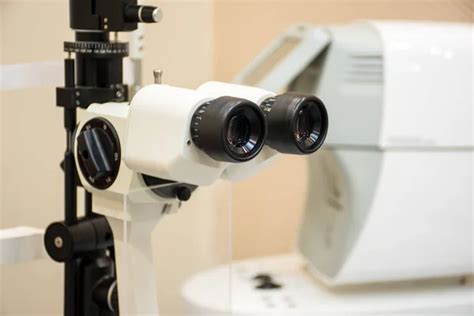 Slit Lamp In Diagnostic Office Of Doctor Ophthalmologist Ophthalmic