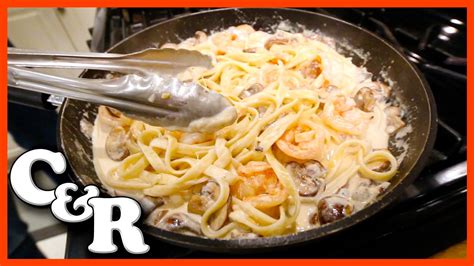 Garlic Shrimp Alfredo And Escargot Recipe Youtube