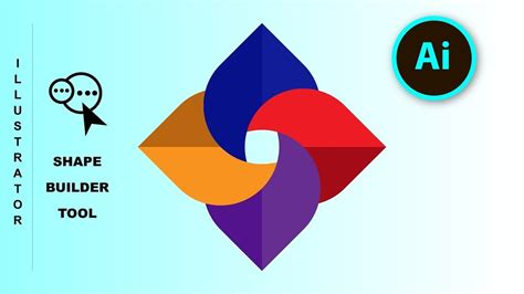 3d Flower Logo Illustrator Shape Builder Tool Best 3d Logo Tutorial