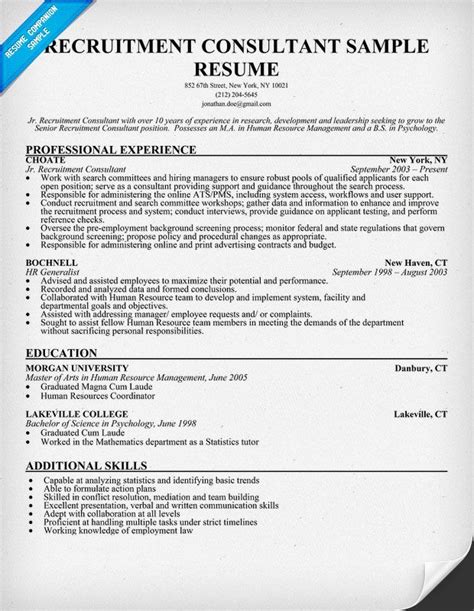 Free sample essay on accountability. Recruitment Consultant Resume Sample | Recruitment ...