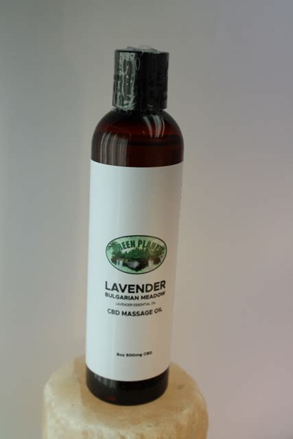 Cbd Massage Oil Lavender Bulgarian Meadow 500mg Cbd 8oz Green Planet Hemp