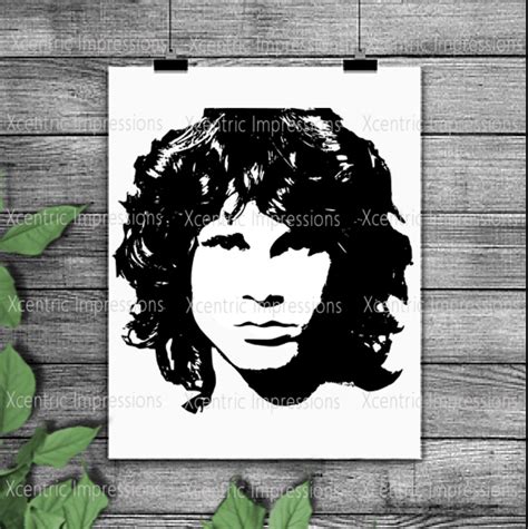 Jim Morrison Svg Silhouette Jim Morrison Png Cut Files Jim Morrison