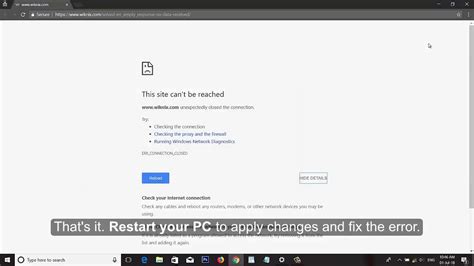 Fix Err Connection Closed In Google Chrome Using Cmd Youtube