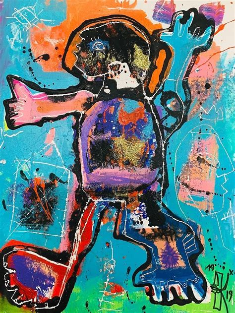 Neo Expressionism Art Brut Spontaneous Art Black And Colors Free