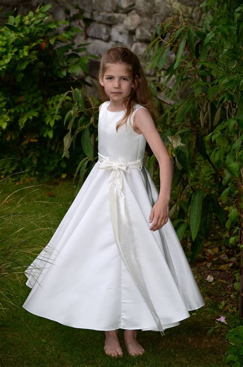 Claudette Is A Beautiful Satin Dress For First Holy Communion With