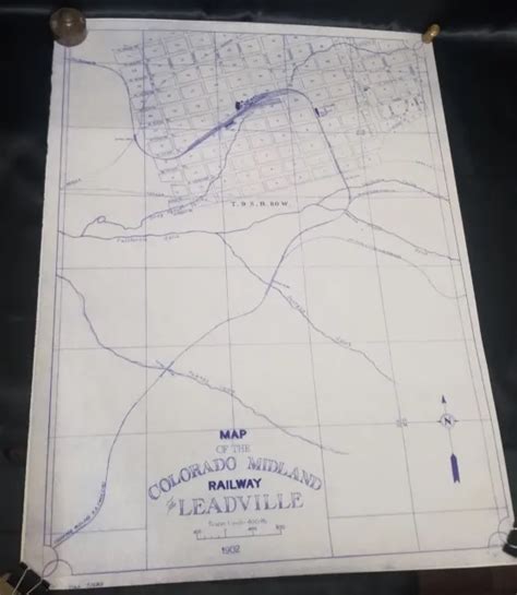 Map Of The Colorado Midland Railway At Leadville Co 1902 Blueprint 18