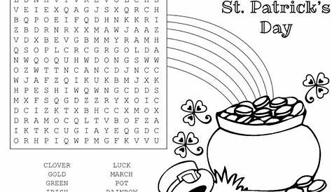 St. Patrick's Day Coloring Pages, Worksheets, Printables for