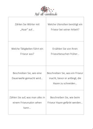 Quiz fur senioren zum ausdrucken schön 10 minuten berufe raten. Für Ihre Aktivierungen rund um das Thema Friseur haben wir ...