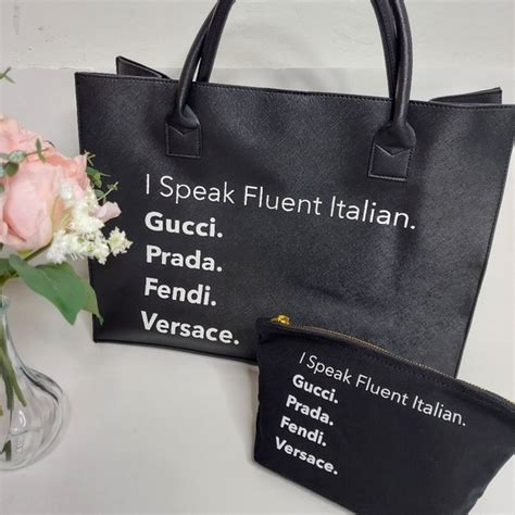 Bags Fluent Italian Set Tote And Cosmetic Bag Poshmark