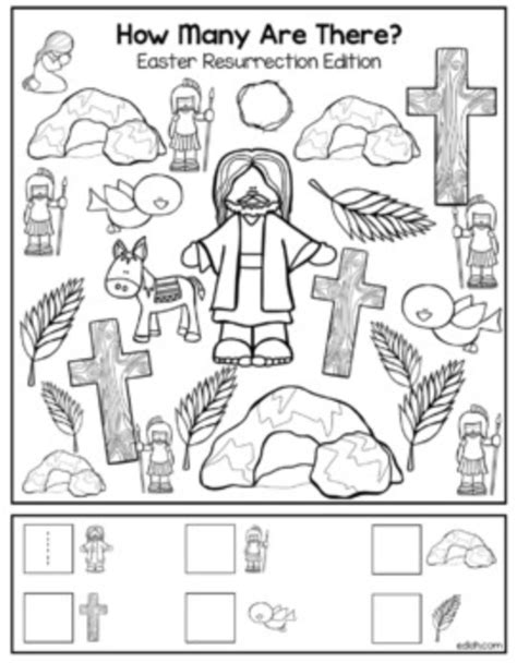 Easter Resurrection How Many Are There Activity Sheet Sunday School