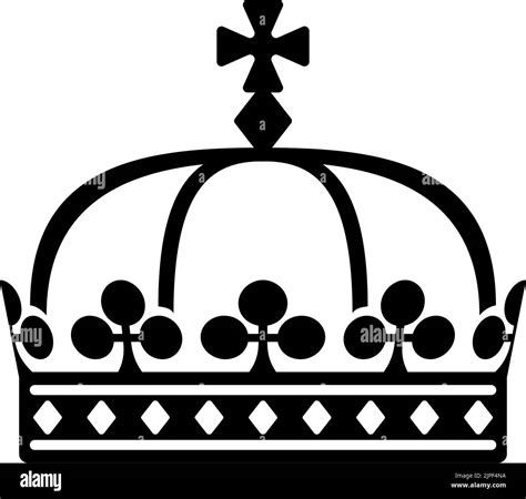 Heraldic Royal Crown Monarch Power Emblem Vector Isolated Imperial