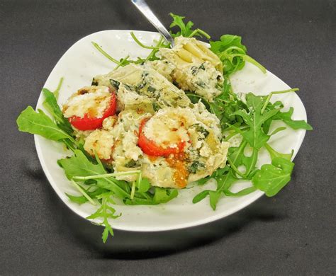 Easy Vegan Spinach Artichoke Dip Pasta Bake Veggie Mama Blog