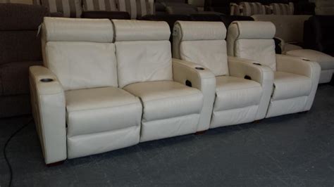 Our high quality 4 seater sofas don't just offer a practical solution for larger families; Ex-display FrontRow cream leather 4 seater electric ...