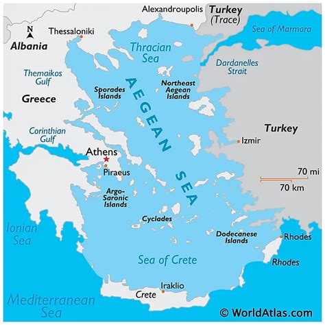 About Aegean Sea Facts And Maps Seas And Oceans Maps And Charts