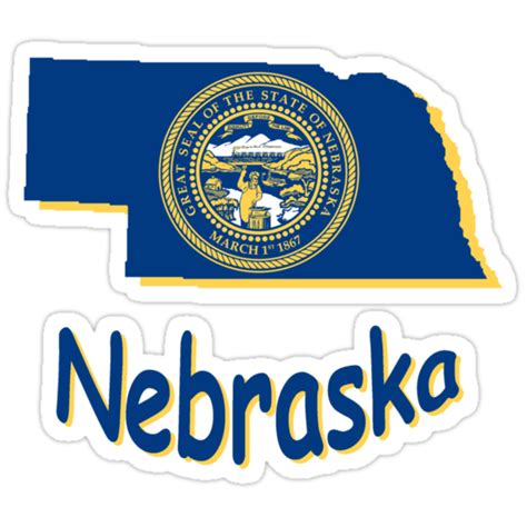 Nebraska State Flag Stickers By Peteroxcliffe Redbubble