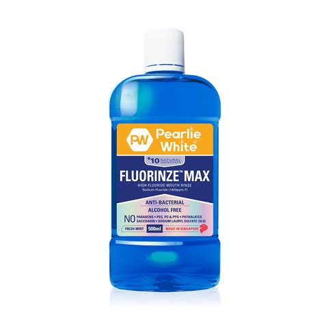 Fluorinze Max High Fluoride Mouth Rinse 500ml Pearlie White