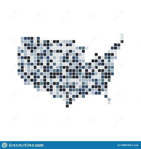 Vector Us Map Stock Vector Illustration Of American 135861598