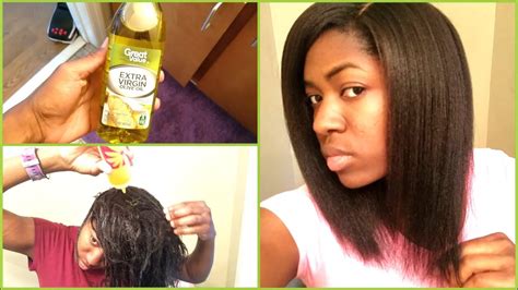 Promotes healthy hair, grow and maintain the hair. Hot Oil Treatment on my Relaxed Hair 2017 + Results - YouTube